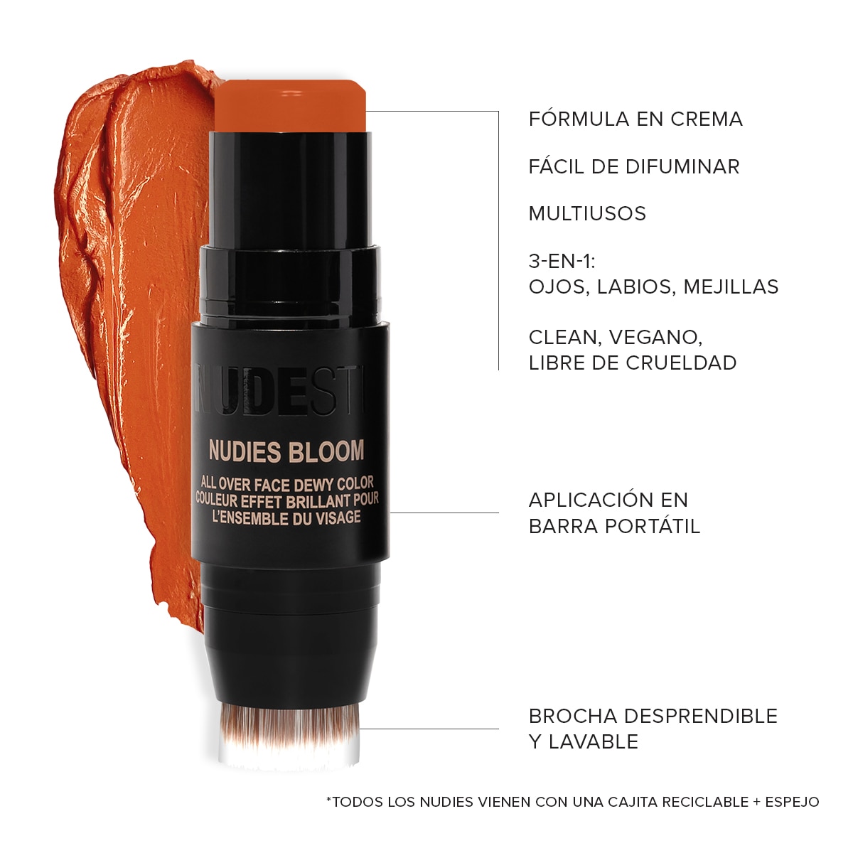 NUDIES BLOOM  (RUBOR, SOMBRA Y LABIAL)